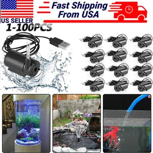 LOT Mini Water Pump Small Mute Submersible 1 M USB Cable Garden Home Fountain - Bild 1 von 8