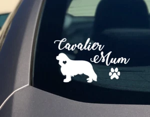 Cavalier Mum Dog Sticker Car Decal Vinyl quality King Charles Spaniel Mom gift - Bild 1 von 5