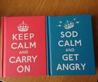 Sod Calm & Get Angry PLUS Keep Calm & Carry On Novelty Books Gifts 