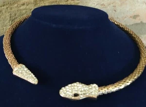 Collana Girocollo Anni 90 Serpente Vintage - Imagen 1 de 12