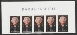 US 6022 Barbara Bush F header strip 5 MNH 2025 - Picture 1 of 1