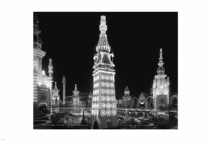 luna park bei nacht FOTO POSTER Coney Island NEW YORK 1905 20x30 seltenes Bild - Bild 1 von 1