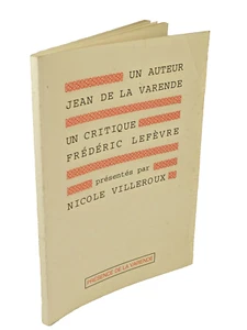 EIN AUTOR EIN KRITIKER JEAN de LA VARENDE ERIC LEFEVRE ILLUSTRATION MAÏTE GEIGER - Bild 1 von 5