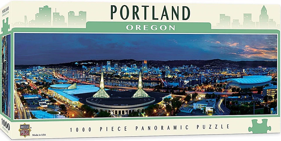 Portland Oregon 1000 piece panoramic jigsaw puzzle  990mm x 330mm  (mpc) - Image 1 of 1