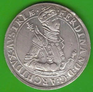 Coin Silver Habsburg RDR Taler 1564-1595 Hall Almost Vf Pretty nswleipzig - Picture 1 of 3