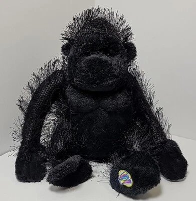 Ganz Webkins Black Gorilla HM040 8" Tall Plush Stuffed Animal Toy Soft & CUTE! - Image 1 of 4