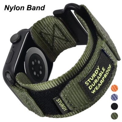 Tactical Nylon Band for Apple Watch Ultra2 49mm Sports Strap Series 10 9 8 7 6 5 - Image 1 of 4