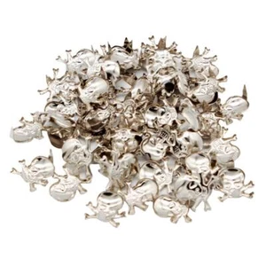50 Stck. Punk Silber Schädel Nieten Spike Kleidung Schuhe Leder Handwerk - Bild 1 von 8