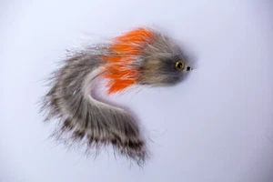 Fliegentom Zonker Streamer natur / naran para peces depredadores (lucio, huchen,