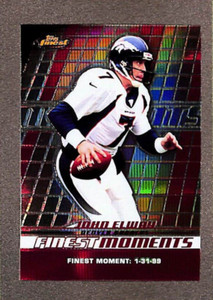 2008 Topps Finest #FM-JE John Elway Finest Moments Refractor