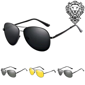 UV400 Photochromic Polarized Mens Classic Fashion Sunglasses Luxury Male Eyewear - Picture 1 of 19