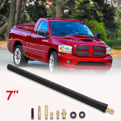 Mástil de antena corto de 7"" radio AM/FM negro para Dodge Ram 1500 2500 3500 1999-2008 Foto 1 de 4