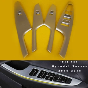 Chrome Molding Trim Door Window Switch Panel Cover For Hyundai Tucson 2015-2018 - Bild 1 von 3