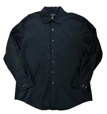 ALFANI Slim Fit Dress Shirt Mens XL Black Button Down Collar Long Sleeve EUC - Image 1 of 4