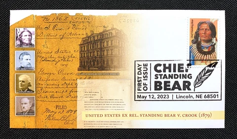 2023 Chief Standing Bear Forever Stamp FDC - Ciccolella Cachets Cover