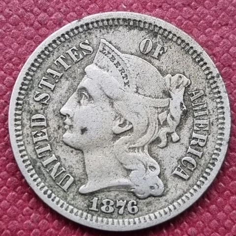 1876 Three Cent Nickel 3c Better Grade #53888 Cover