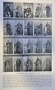 1912 Vintage Illustration Officers of the Confederate Cruiser Alabama - Picture 1 of 2