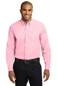Port Authority S608 Mens Long Sleeve Easy Care Button Down Dress Shirt - Picture 1 of 30