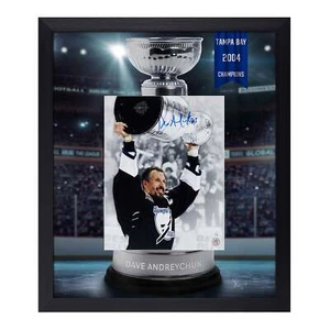 Dave Andreychuk Signed Tampa Bay Lightning Cup Champion Graphic 23x27 Frame - Picture 1 of 1