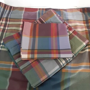 Vintage JC Penney Home Collection 3pc Valance& Sham Set Plaid Timeless - Picture 1 of 5