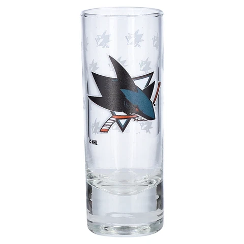 San Jose Sharks 2.5oz. Satin-Etched Tall Shot Glass Cover