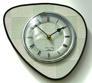 NEW 25cm Vintage Style Wall Clock - Green Mid Century Style Retro French Country - Picture 1 of 4