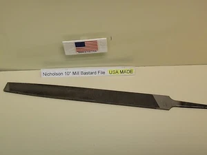 Nicholson 10" Flat Mill Bastard File 08642 21839 Made in USA - Picture 1 of 9