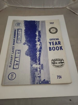 1957 NASCAR ROAD AMERICA ELKHART LAKE, WI YEAR BOOK w/ Program Insert - Image 1 of 4