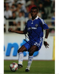 CHELSEA & IVORY COAST: SALOMON KALOU SIGNED 10x8 ACTION PHOTO+COA - Imagen 1 de 1