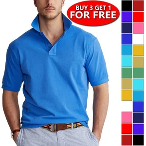 Herren Causal Baumwolle Poloshirt Jersey Kurzarm Sport Causal Golf T-Shirt - Bild 1 von 58