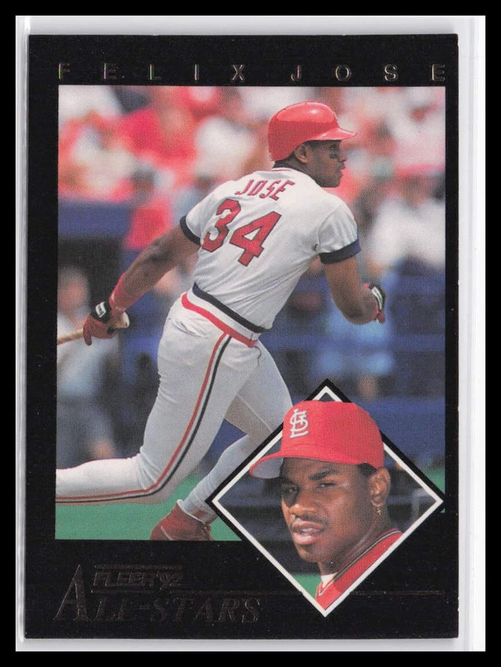 Felix Jose #1 1992 Fleer All-Stars St. Louis Cardinals - Image 1 of 2