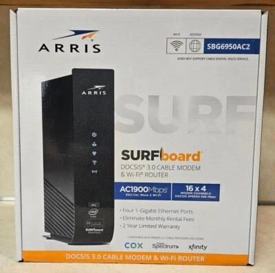 ARRIS Surfboard New SBG6950AC2 Cable Modem & Wi-fi Router AC1900 - NEW - Image 1 of 4