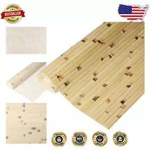 Natural Tan Burnt Bamboo Wainscoting Wall Panel - 48" x 96" for Tropical Decor - Picture 1 of 6