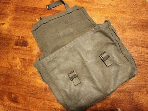 Vintage Army Military Canvas Side Bag Cargo Pack Haversack British P37 Postwar - Bild 1 von 10