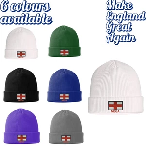 MEGA Beanie | Premium Embroidery | Make England Great Again | Double Knit - Picture 1 of 7