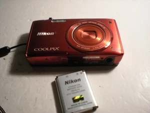 Nikon COOLPIX S5200 16.0 6x Wi-Fi Digital Camera Red - Picture 1 of 15