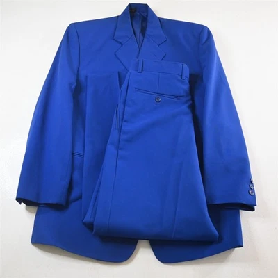 Pacelli 40R 30x32 Azul Real Hombre Chaqueta Pantalones Traje Foto 1 de 4