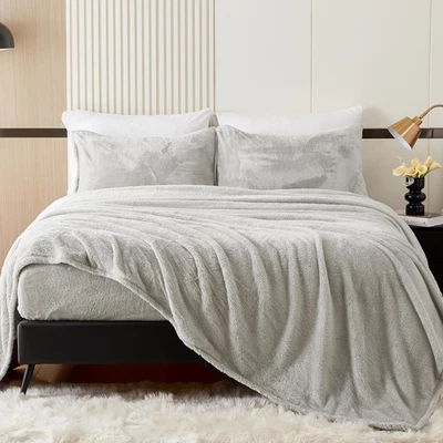 Sábanas de piel sintética, juego de sábanas de vellón ultra suave de lujo, terciopelo de felpa mullido Be Foto 1 de 4