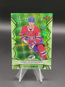 Juraj Slafkovsky 2022-23 UD Ice Hockey #143 Green Rookie - Canadiens - Picture 1 of 2