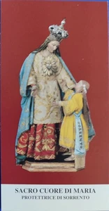 N SORRENTO  SANTINO SACRO CUORE DI MARIA CON PREGHIERA - Foto 1 di 2