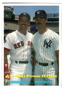 Mike Greenwell / Don Mattingly Power Hitters Karte #43 1990 SCD RARE - Bild 1 von 2