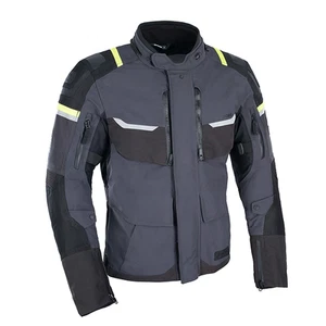 Oxford Stormland D2D Waterproof Textile Motorcycle Jacket - Black Grey Fluo - Picture 1 of 8