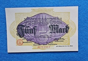 08 209 Notgeld Stadt Altona 5 Mark, 2.11.1918-1.2.1919, KN rot 6-stellig - Picture 1 of 2