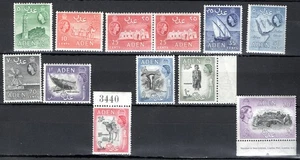 STAMPS ADEN-Definitives, part set of 11 with high values, 1953-** - Picture 1 of 1