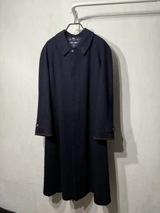 Schneiders Salzburg Trench Coat / Overcoat Navy Blue Wool Long Men's 54 / XL - Picture 1 of 11