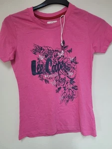 Lee Cooper Originals Pink T Shirt With Slogan Across The Front Size 8 - Picture 1 of 4