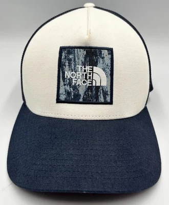 The North Face Flex Fit Snapback Hat Cap Trucker Mesh Blue Patch Outdoor Mens - Image 1 of 4
