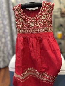 Embroidered Girls Dress Size 3t To 4t - Picture 1 of 5