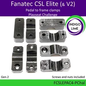 Playseat Challenge Fanatec CSL Elite & Elite V2 Pedal to Frame clamps - Picture 1 of 4