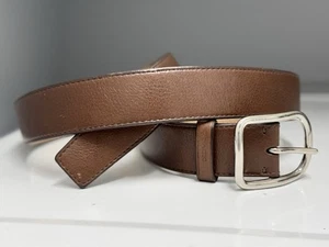 Coach Walnut Brown Leather 1 7/8" Casual Dress Everyday Belt Sz 38 - Picture 1 of 8